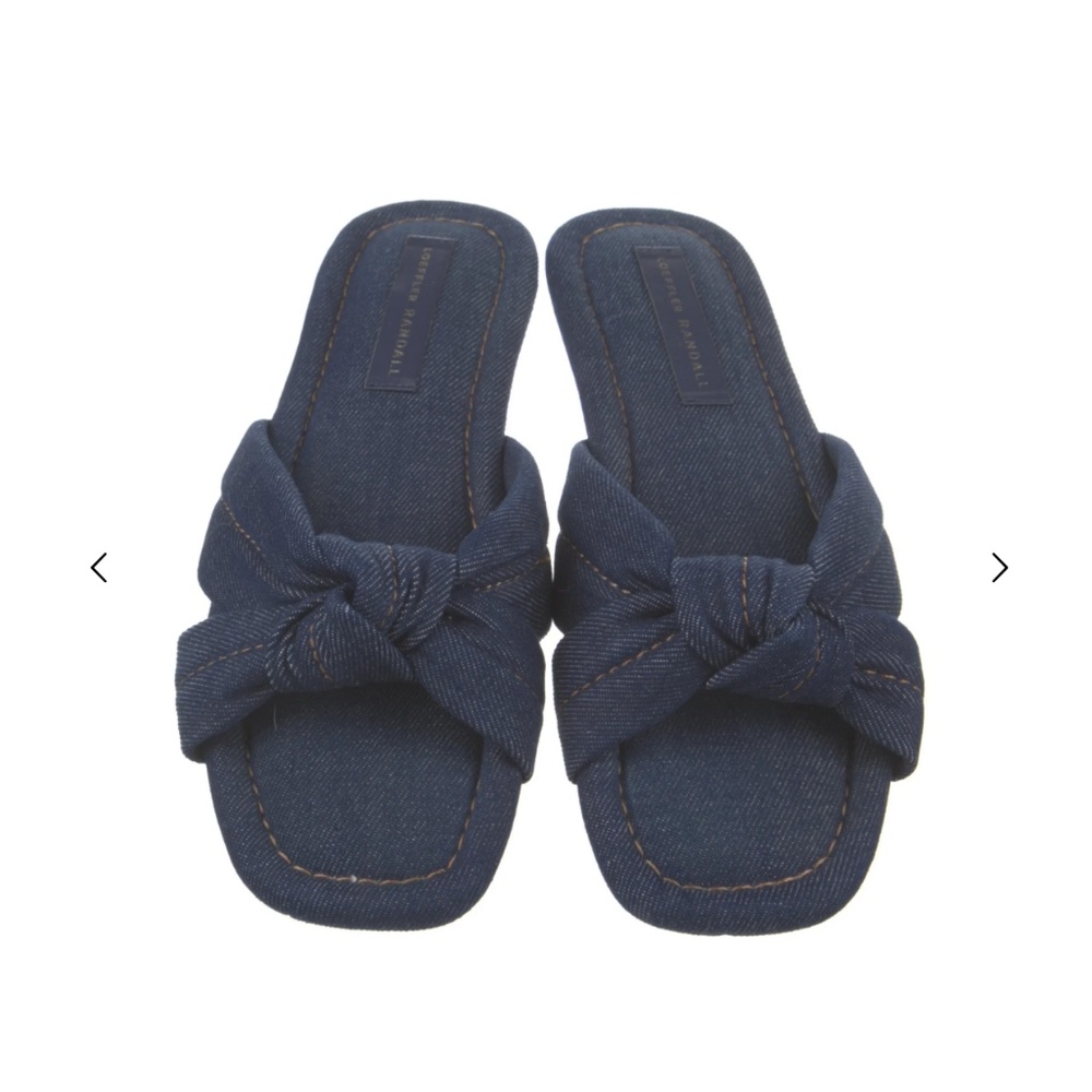 Loeffler Randall Denim Slides, Size 7.5